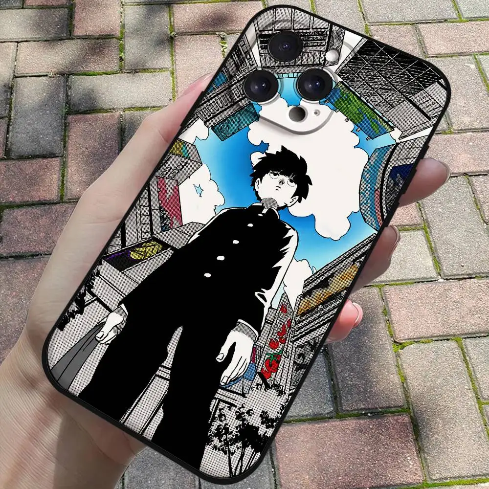 R-Mob D-psycho 100 Capa de telefone preta para iPhone 17/16/15/13/14 Pro Max/ 11Plus/X/Xr/Xs Max/12mini modelos compatíveis