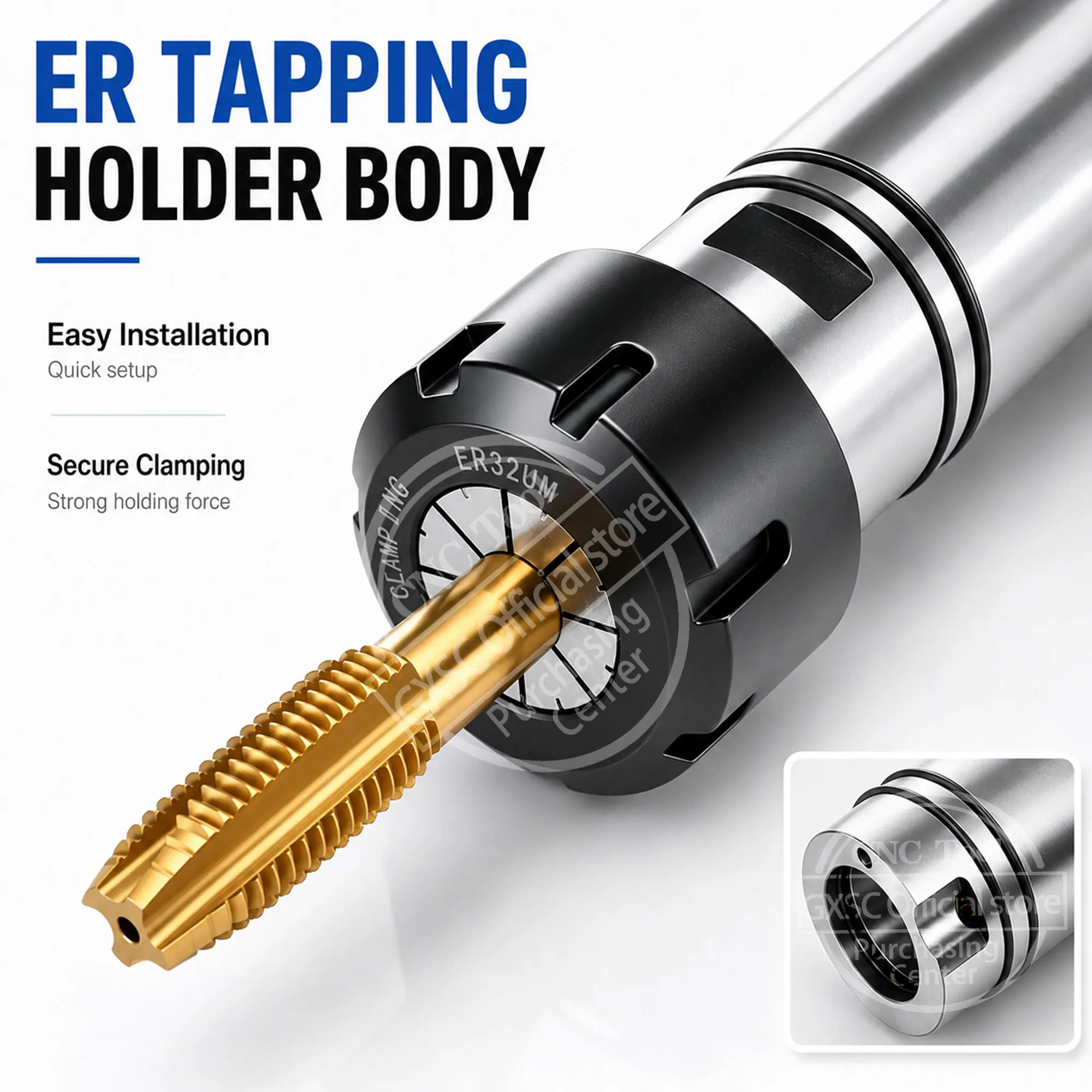 B12/B16/JT6/B18/B22 Tapping Telescopic ER11/16/20/25/32/40 Tapping Chuck Expansion Contraction Subject Accessories Cutting Tools