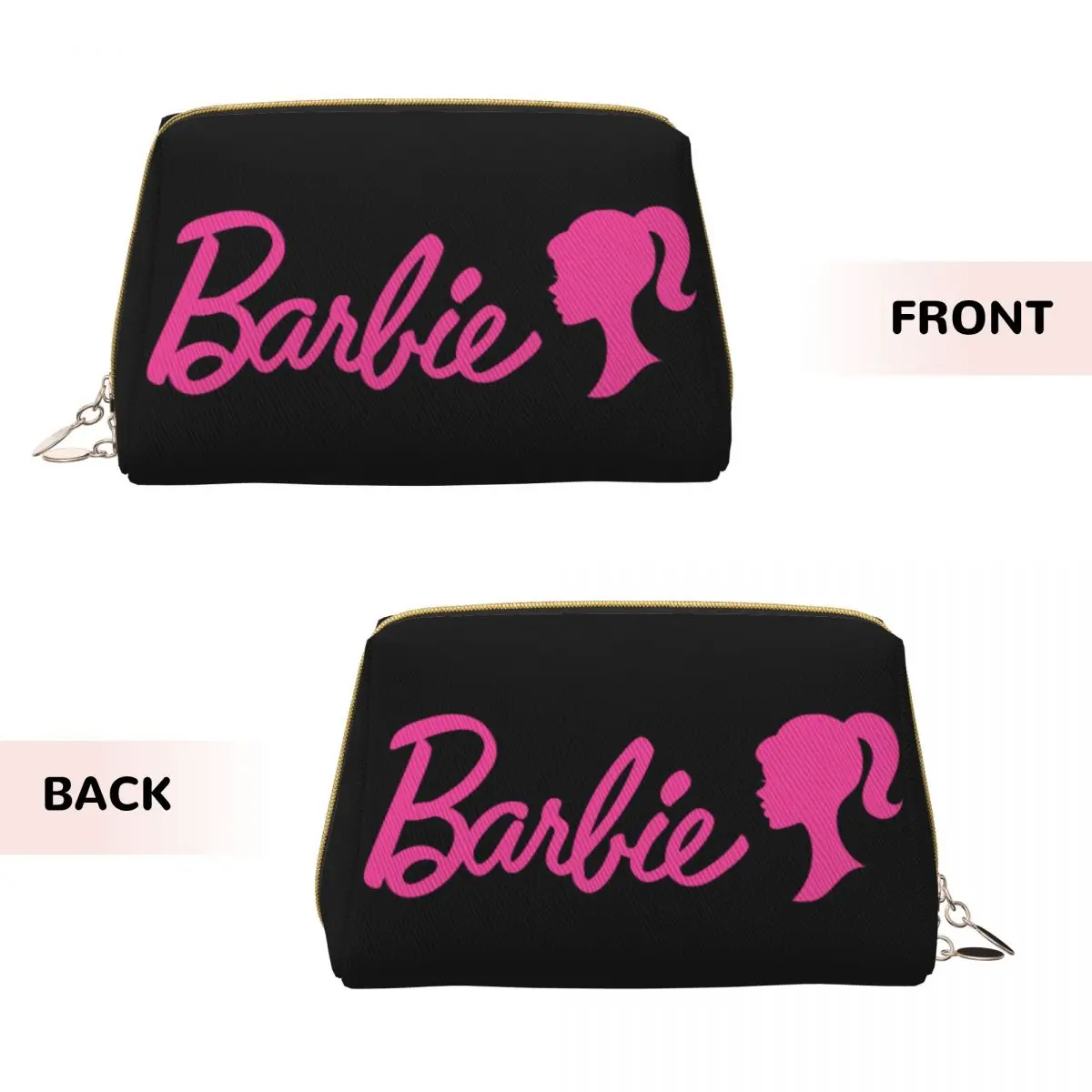 Large Capacity Barbie Logo Cosmetic Bags Waterproof Makeup Pouch Women Washbag Toiletry Kit