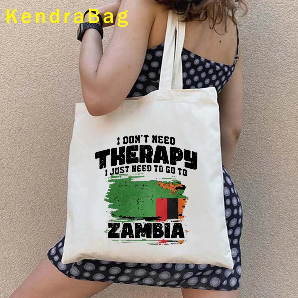 Zambian Country Map Sacola para Mulheres, Presente Bonito, Sacola, Eco Handbags, Lona, Mapa, África, Zambian, Patriótico, Amor, Coração, Harajuku