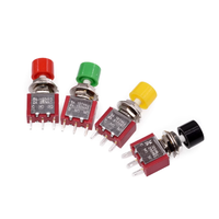 5pcs PS-102 3Pin 6mm Mini Momentary Automatic Return Push Button Switch ON-(ON) 2A 250VAC/5A 120VAC
