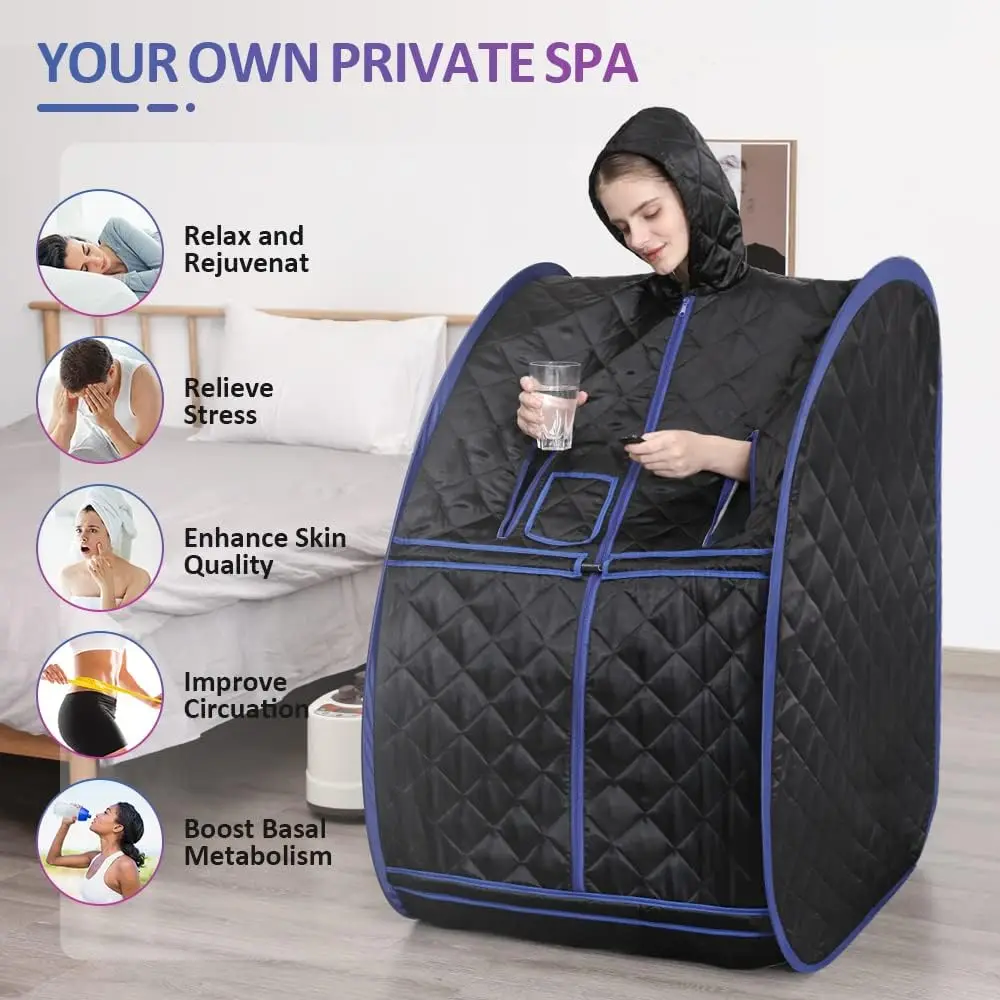 Portable Steamer Sauna for Home Spa Full Body Sauna Tent for Relaxation With 2L Steamer Generator