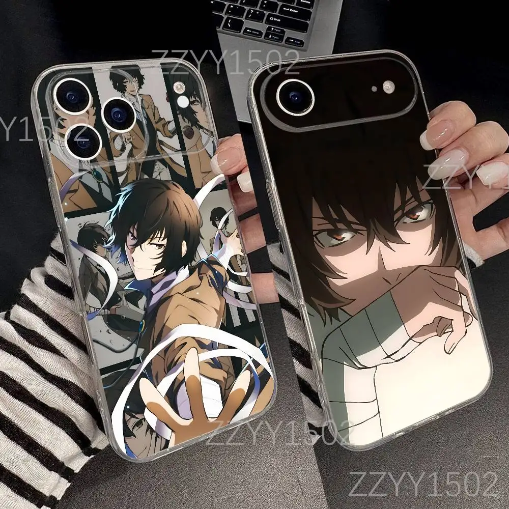 

Bungo Stray Dogs Dazai Osamu Phone Case For iPhone 17,16,15,14,13,12,11 Pro,Max,Plus,X,XS,XR,SE4,E Mini Transparent Soft