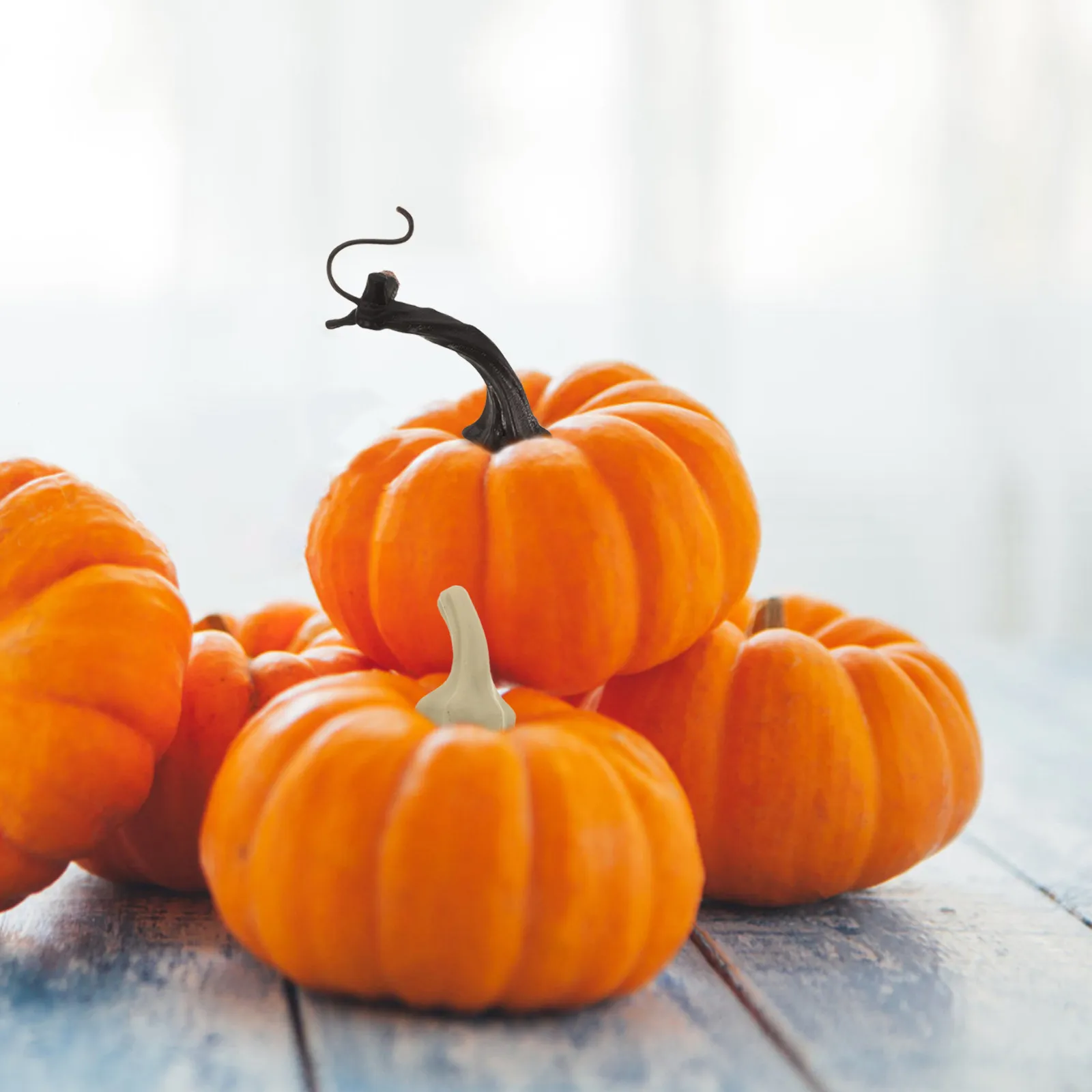 48Pcs Pumpkin Accessories Fake Plastic Pumpkin Stems Realistic DIY Halloween Thanksgiving Fall Party Decor Halloween Decor