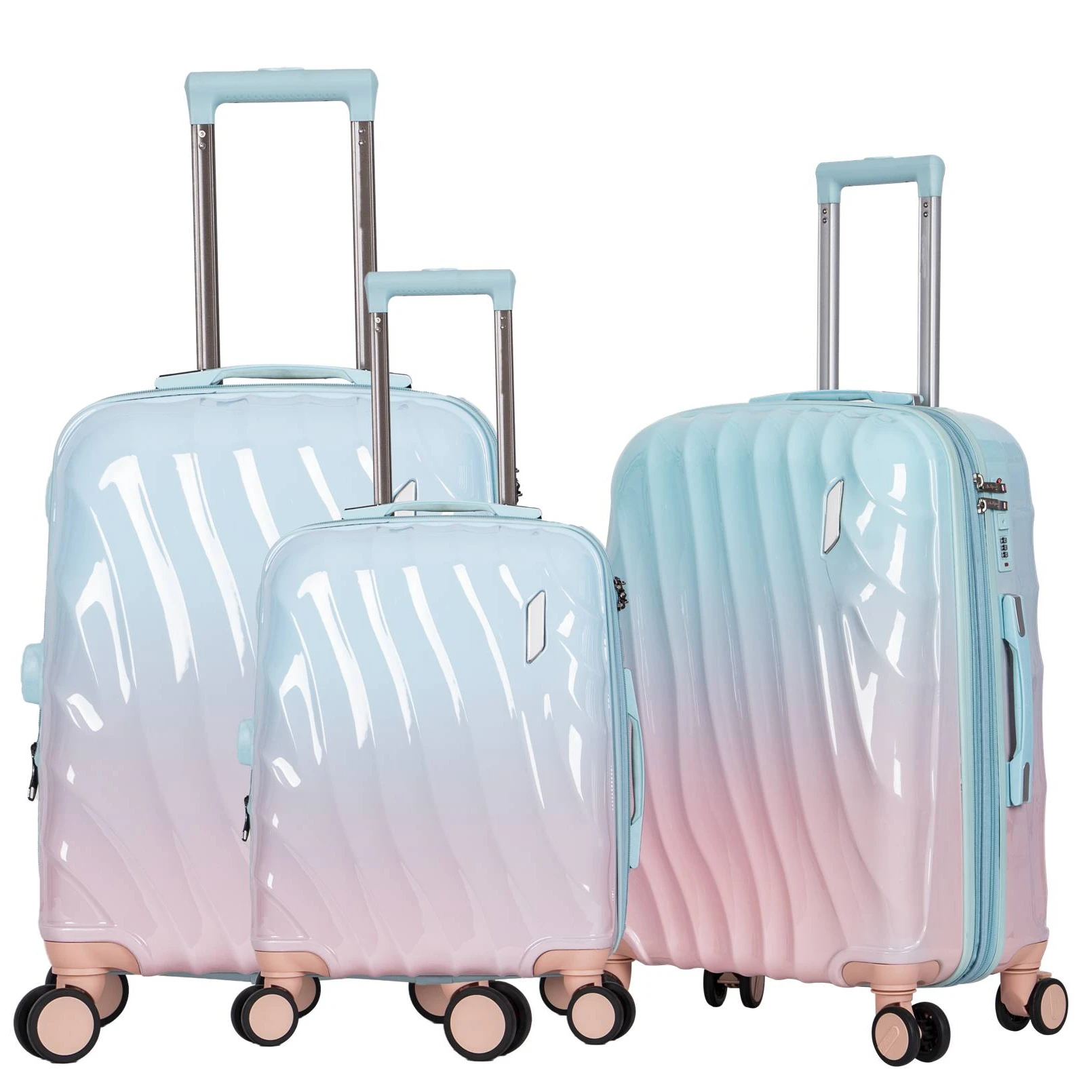 

Hot Selling ABS+PC Luggage Set New Trolley Luggage Suitcase Travel 3 Pieces Set Luggage