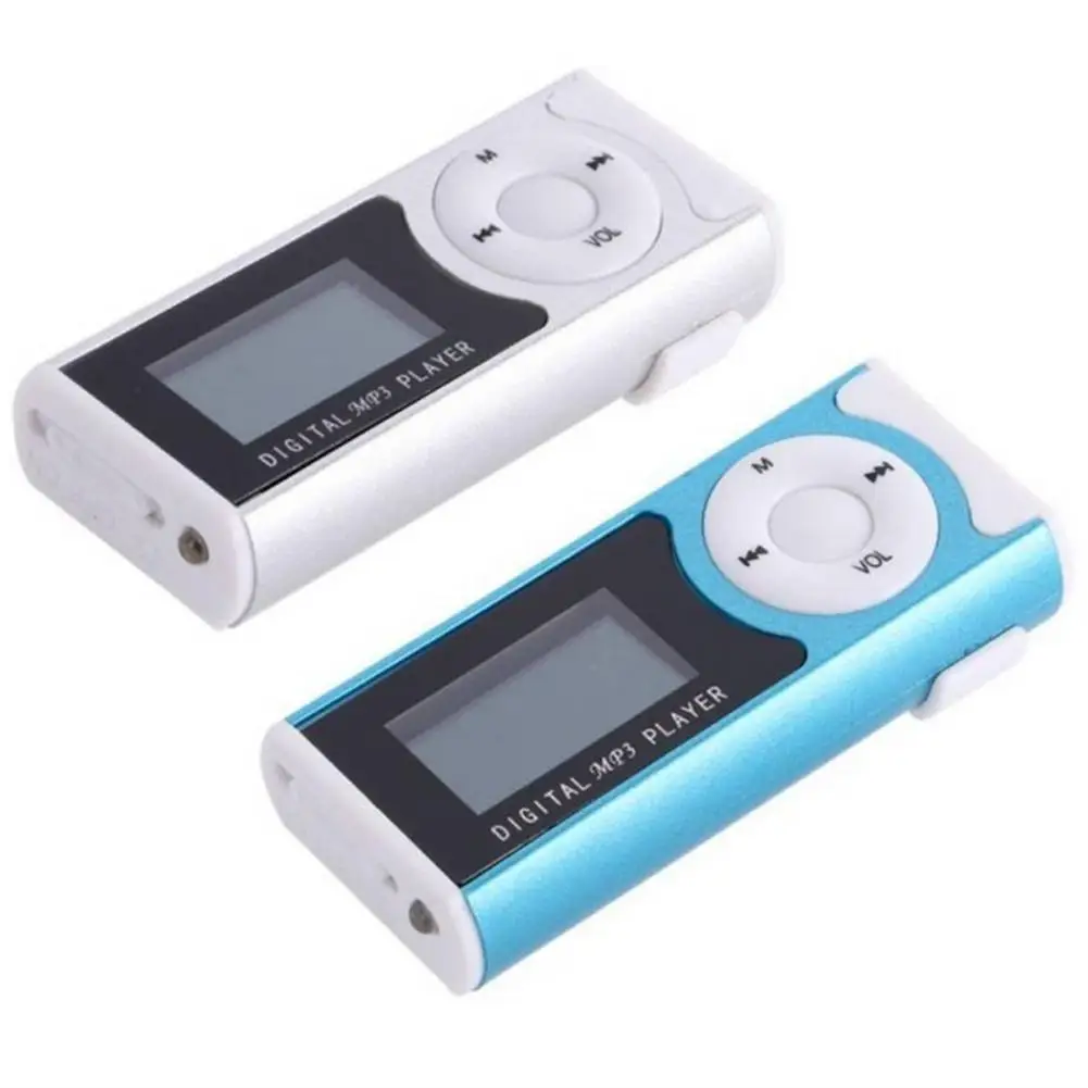 충전식 MP3 LCD 화면 음악 플레이어, 헤드폰 LED 조명 지원, 외부 마이크로 TF SS 카드