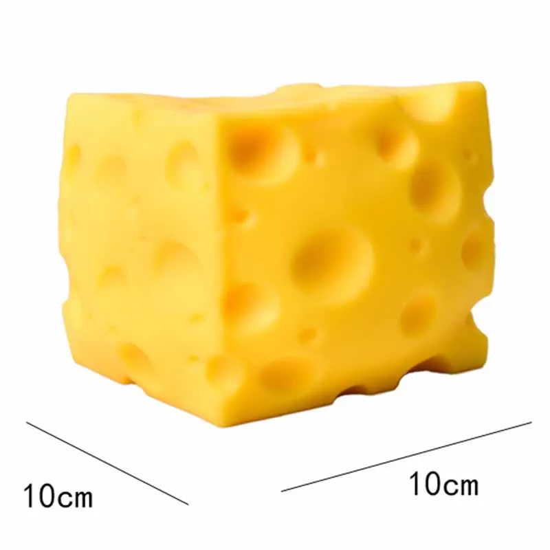 10CM Riesiges Käse-Quetschspielzeug Extra Große Größe Käse-Squishy Fidget Toys Langsam Rückfedernder Formbarer Stressabbau-Ball Lustige Geschenke für Erwachsene