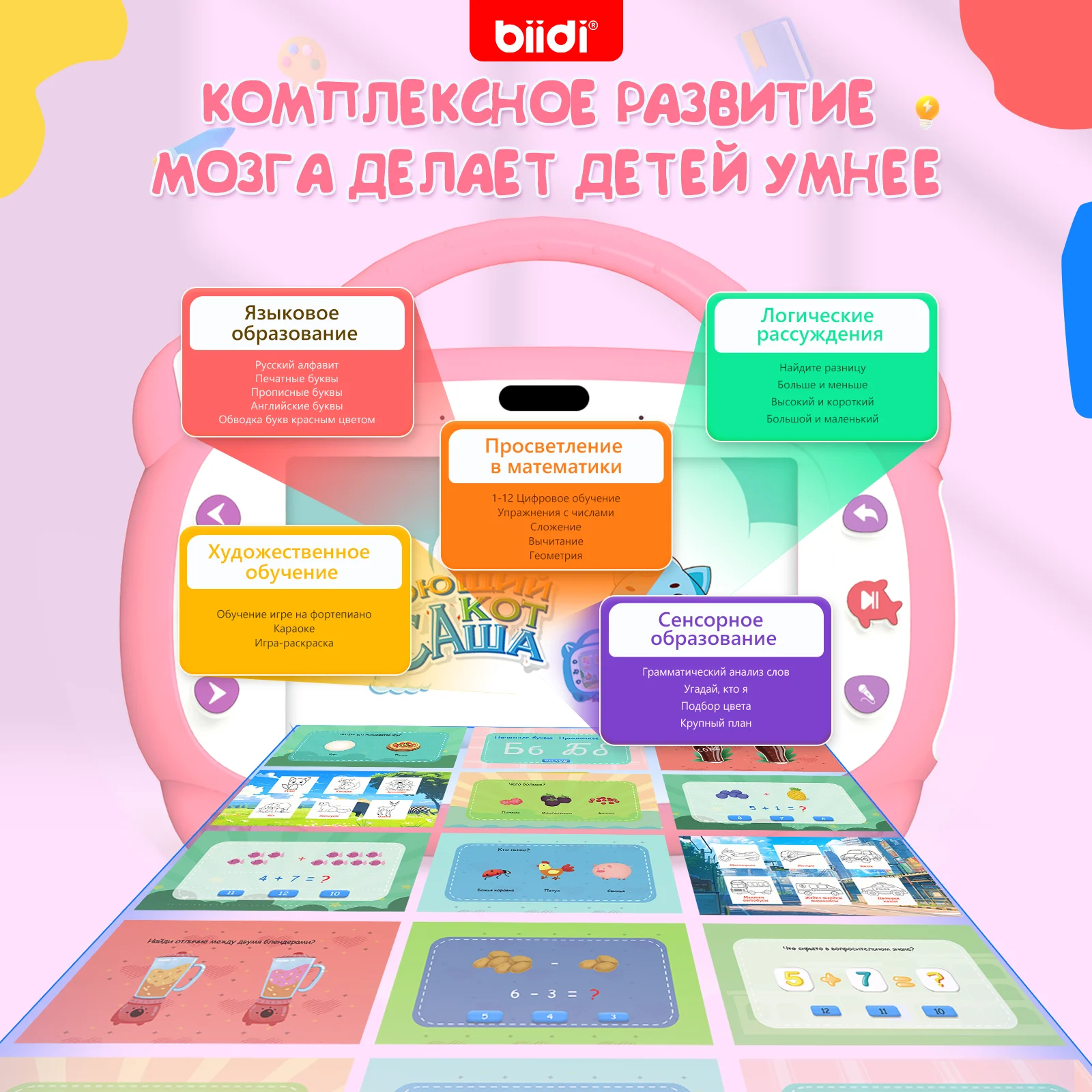 Kleinkind Früher ziehung Tablet sensorische Spielzeuge für Kinder Vorschule Lern aktivitäten Spiele elektrische interaktive Laptop mit Karaoke