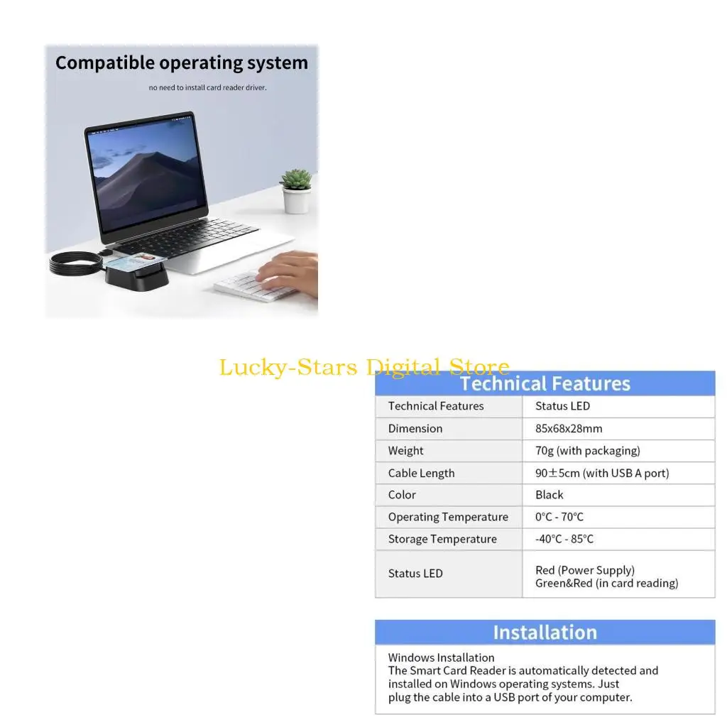 

T3EE Intelligent Card Reader USB Powered for Seamless Operation Secure Card Reading