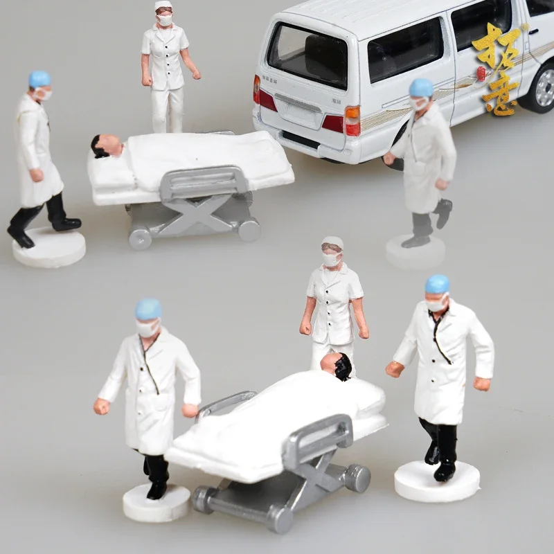 XCARTOYS 1:64 Character Doll Set Simulation Doctor Children's Boy Toys for Children Collectable Kids Xmas Gift Toys for Boys