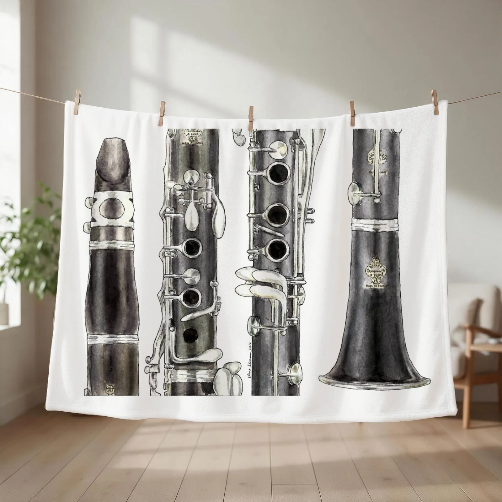 The Clarinet Throw Blanket Bed covers bed plaid Summer Extra Large Throw Blankets