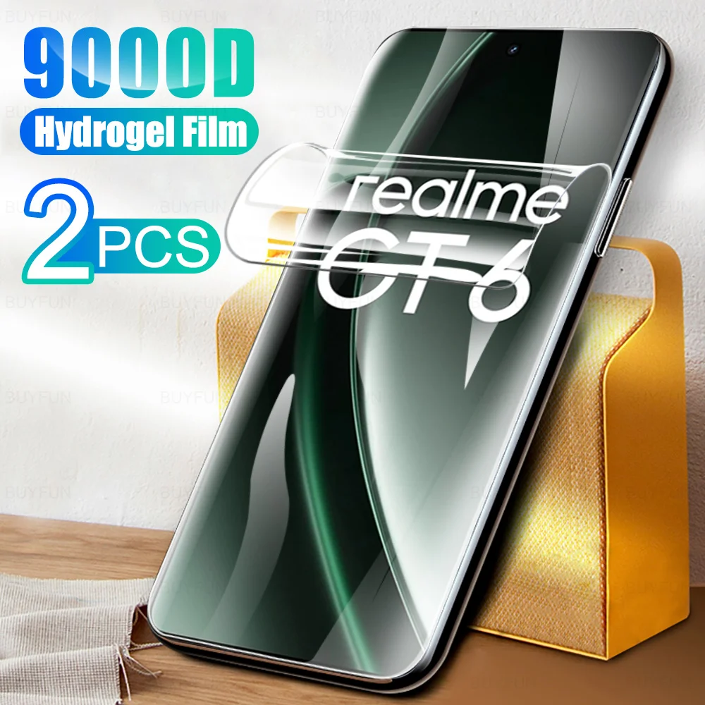 2 pezzi pellicola idrogel per Realme GT 6 5G protezione schermo per realme GT 6T GT6 T Neo 6SE Neo6 SE GT 6 T pellicola protettiva morbida per