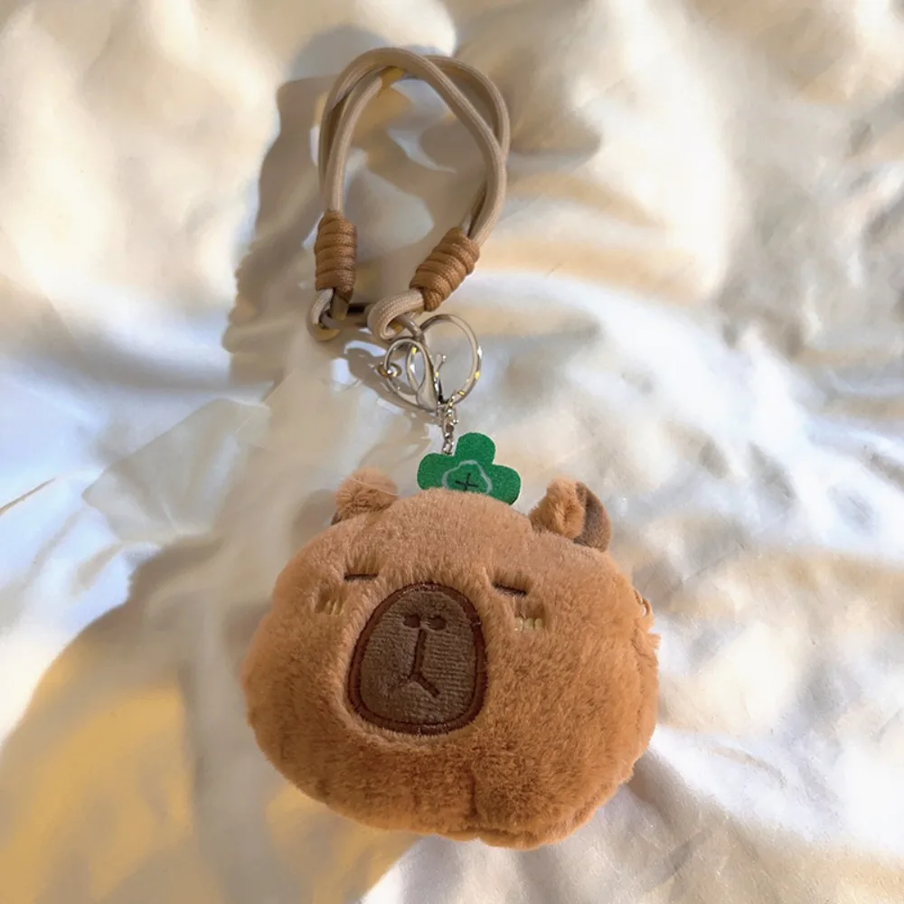 Zipper Plush Capybara Zero Wallet Strawberry Tangerine Anime Small Purse Doll Korean Style Kids Portable Pouch Gifts