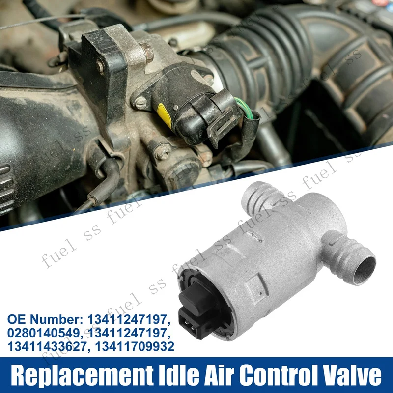 S+ New Idle Air Control Valve for BMW 318i 1991-1992 for BMW 740i 740iL Silver Tone