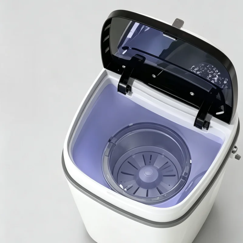 Mini Portable Washing Machine  Compact Small Laundry Washer for Student Home Black White Dual Colors