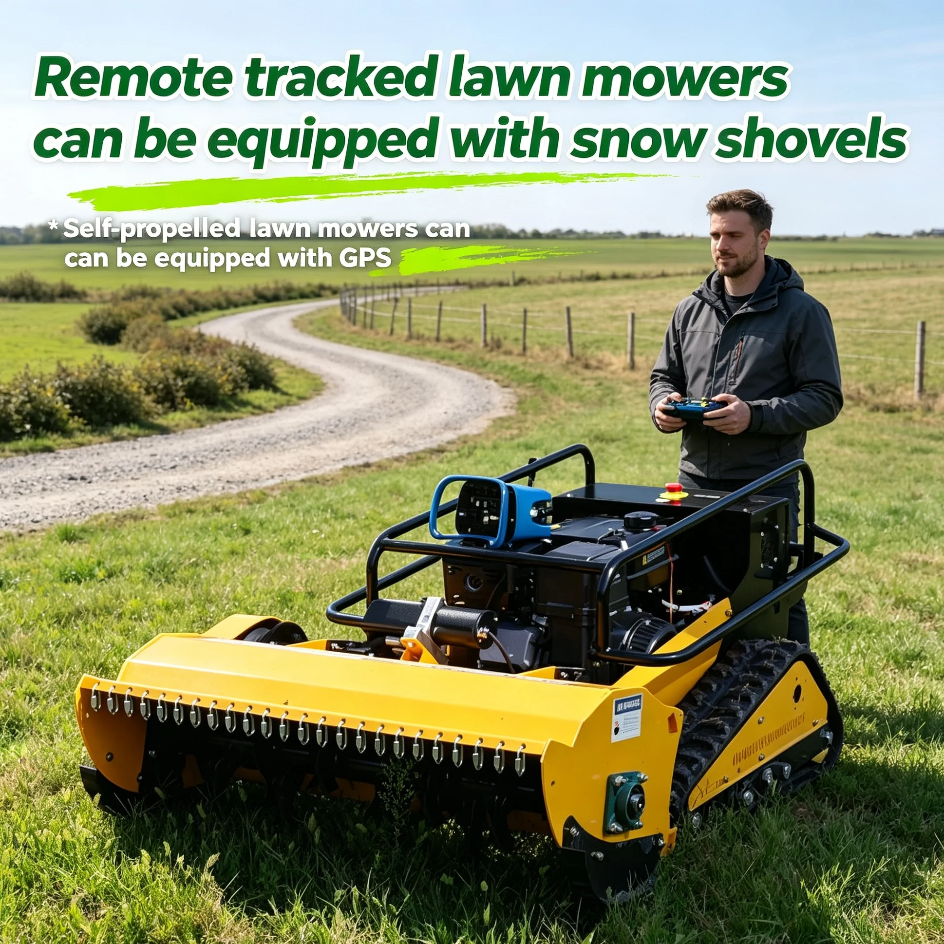 Customized Single Cylinder 4-stroke Self-propelled Lawn Mower applies GPS planning to optimize smooth finish of the whole lawn