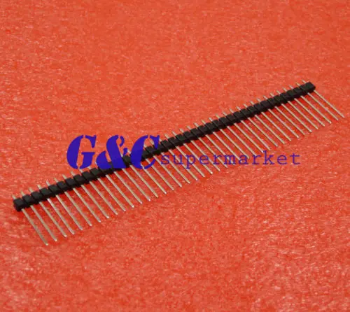 10 buah 1*40 40Pin 2.54mm 20mm panjang Pin Header pria Breakable Pin Header