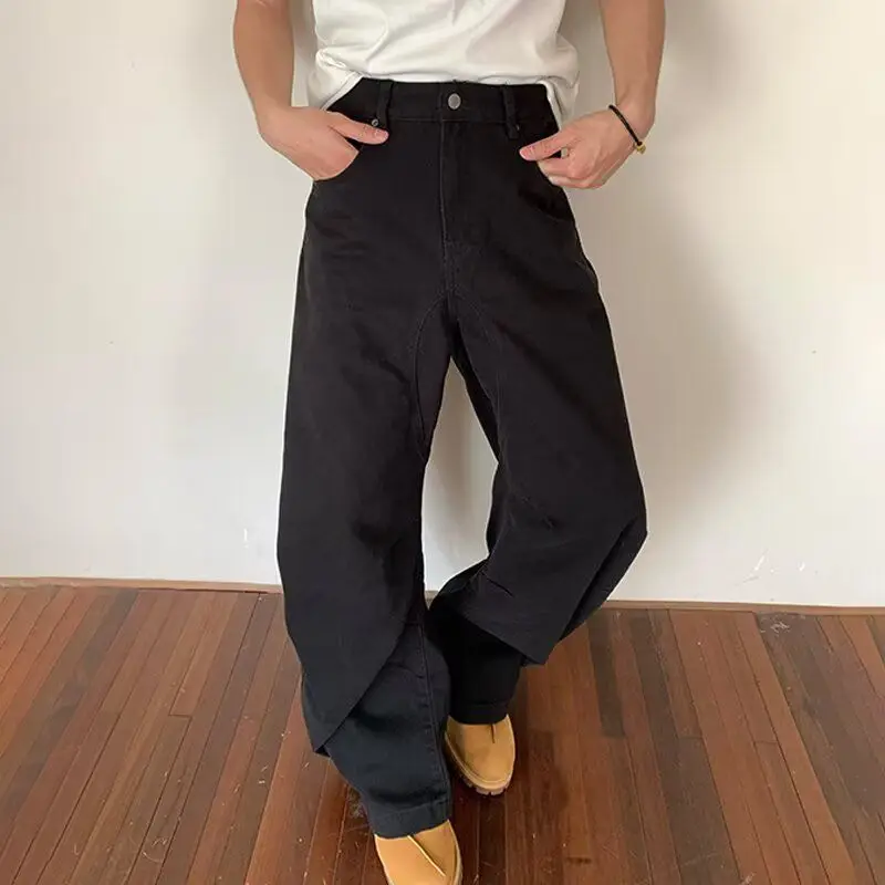 

Мужские джинсы-харланы в стиле ретро, широкие, свободные, универсальные, повседневные, для скейтбординга, осень-зима, новинка