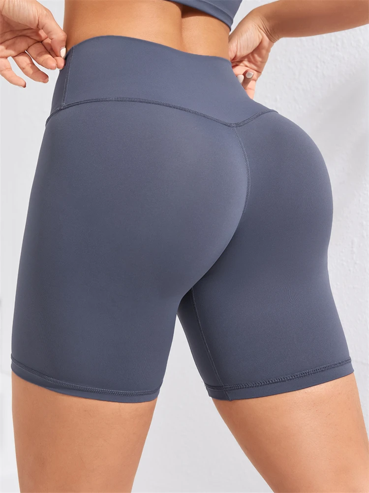 Yoga Shorts Women Fitness Shorts Girl Running High Waist Short Quick Drying Squat Proof Cycling Workout Gym Tight  Shorts Black