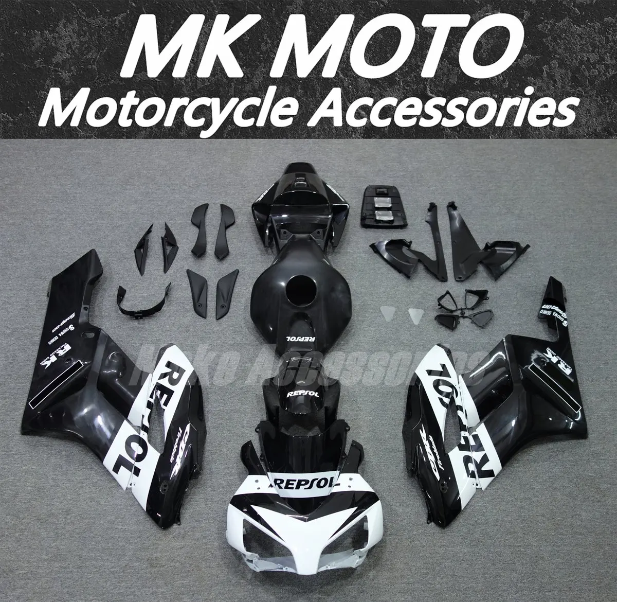 

Moke moto Motorcycle Fairings Kit Fit For Cbr1000rr 2004-2005 Bodywork Set ABS Injection New Black White