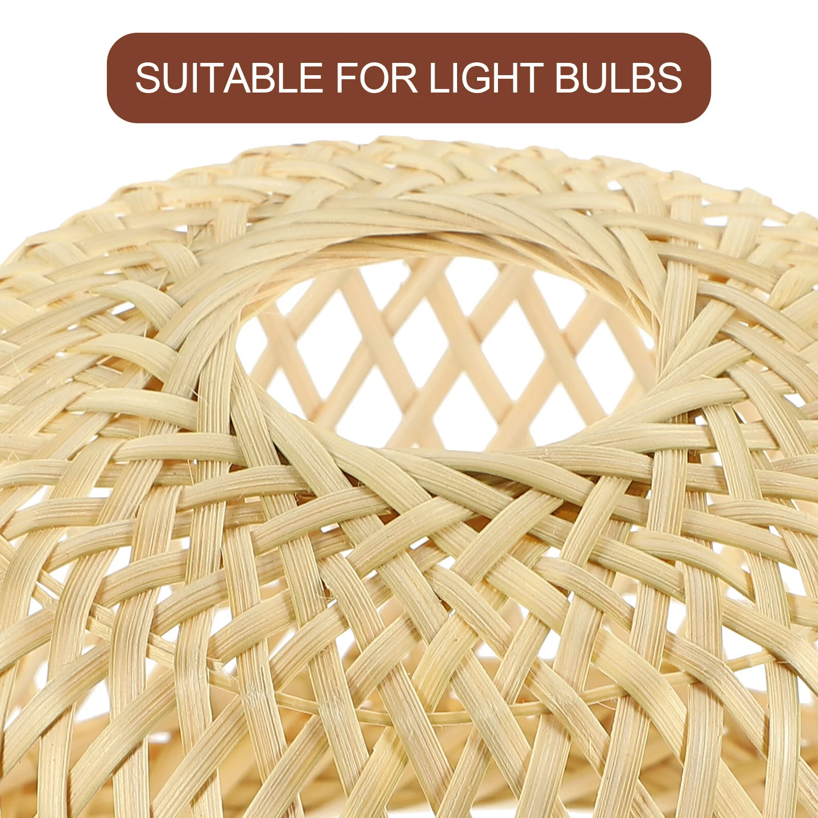 Japan Dustproof Lamp Cover Accessory Creative Woven Lampshade Bamboo Weaving Ceiling Retro Decor Ornament Rattan Wall Sconce