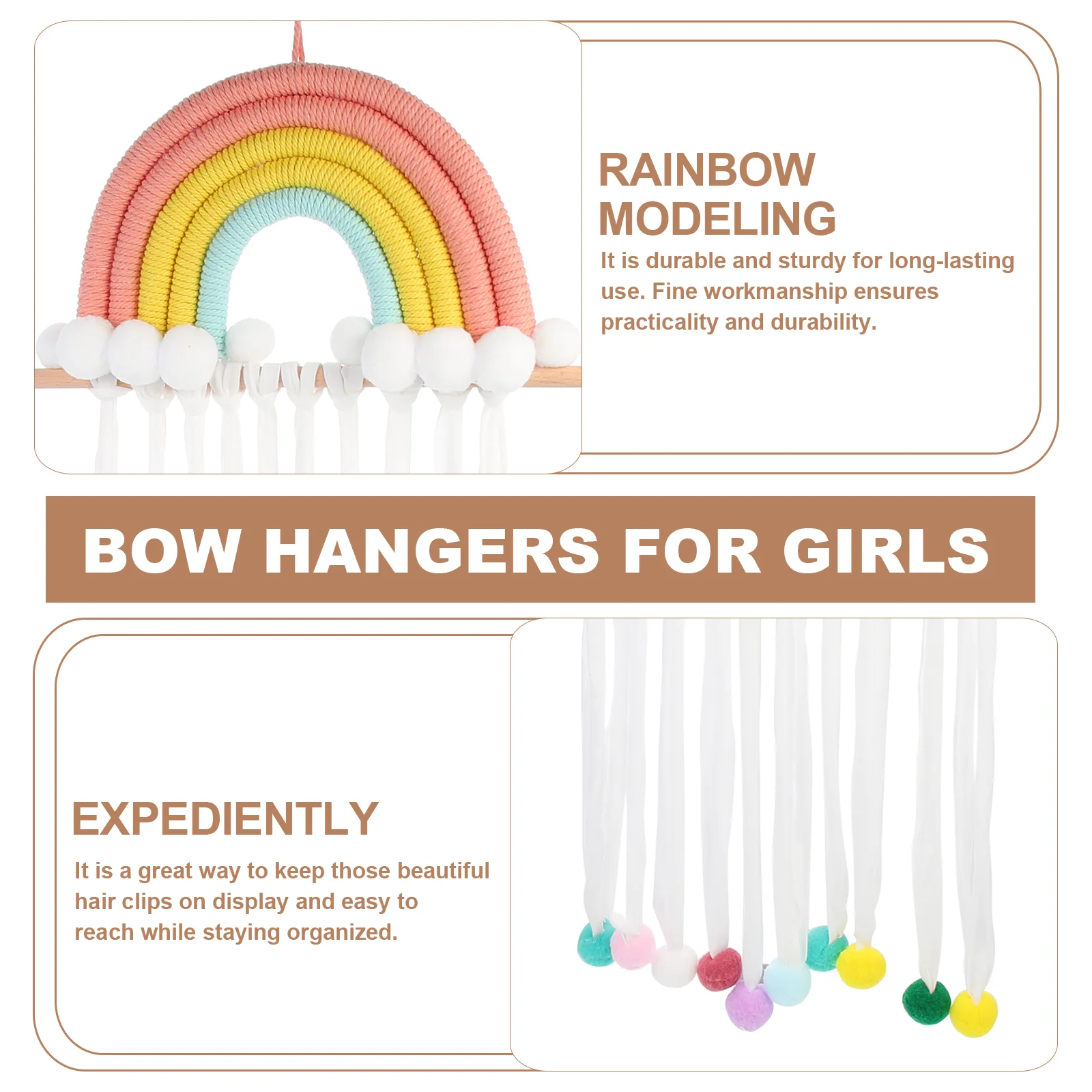 Porte-nœud mural pour filles, pince à cheveux, accessoires pour bébé