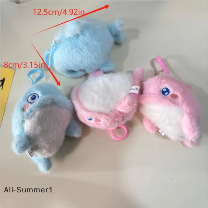Creativo lindo ballena animales marinos muñeco de peluche juguetes de peluche llavero colgante bolsa dijes mochila adornos colgantes regalos llavero