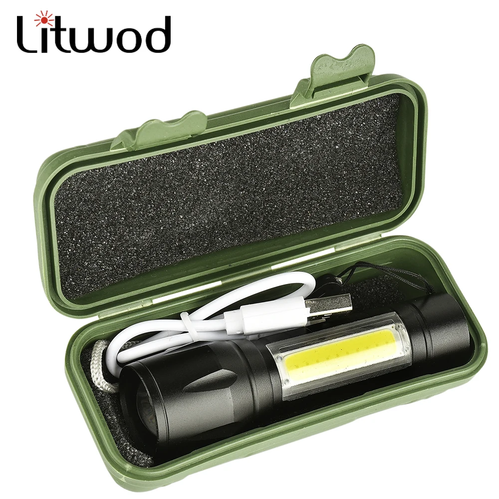 

Built In 14500 Rechargeable Battery XP-G Q5 Penlight Waterproof Led Flashlight Torch Lamp New 2000 Lumens Shock Resistant Light