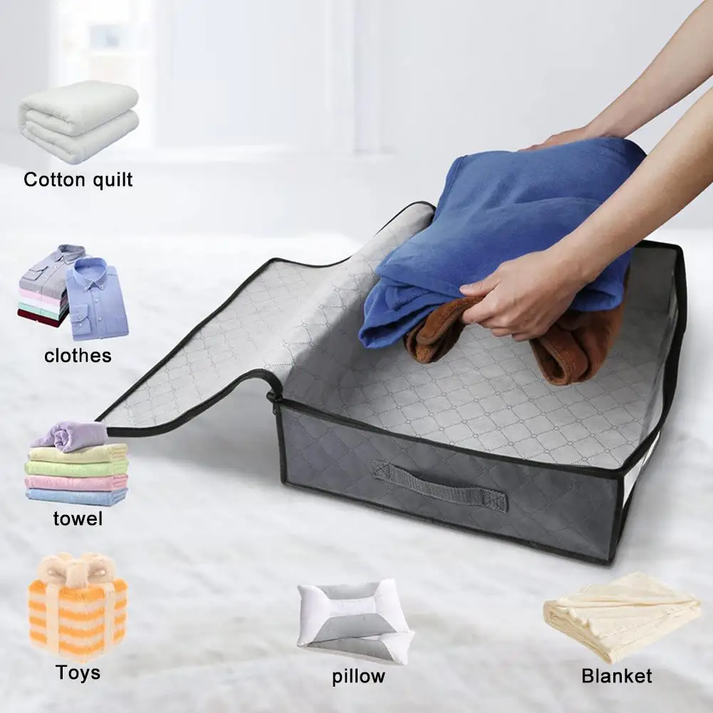 Space-Saving Under Bed Storage Containers Durable Fabric Stackable Shoe Storage Organizers Reinforced Handles ﻿