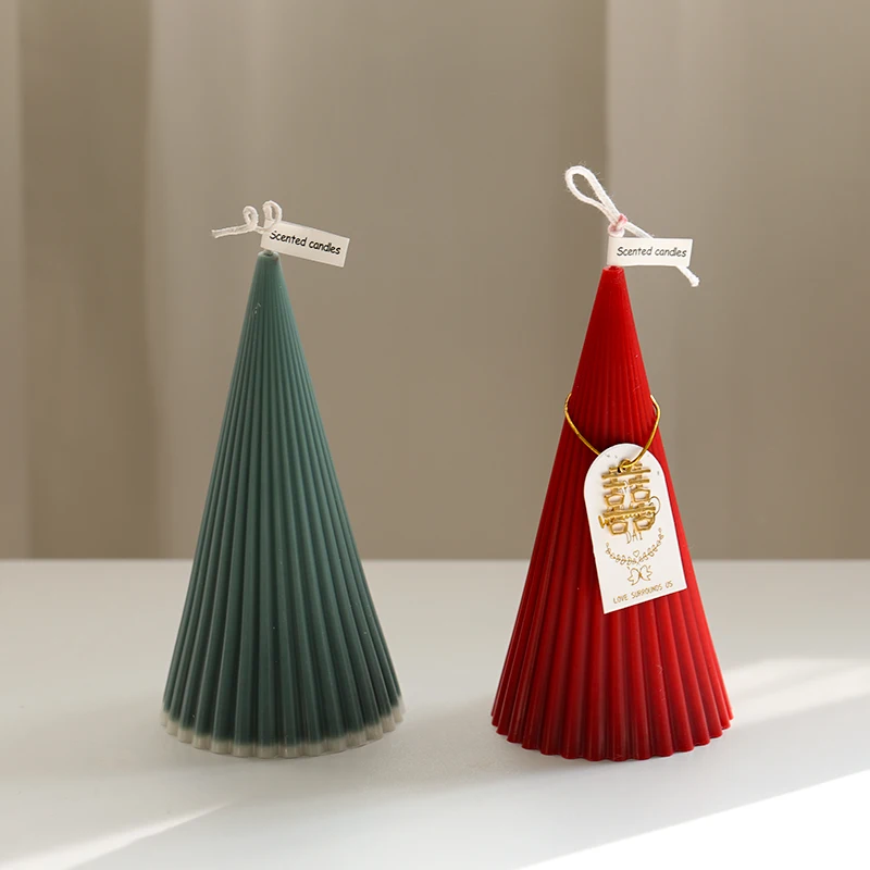 Striped conical candle mold simple line candle wedding festive candle handmade candle mould DIY material