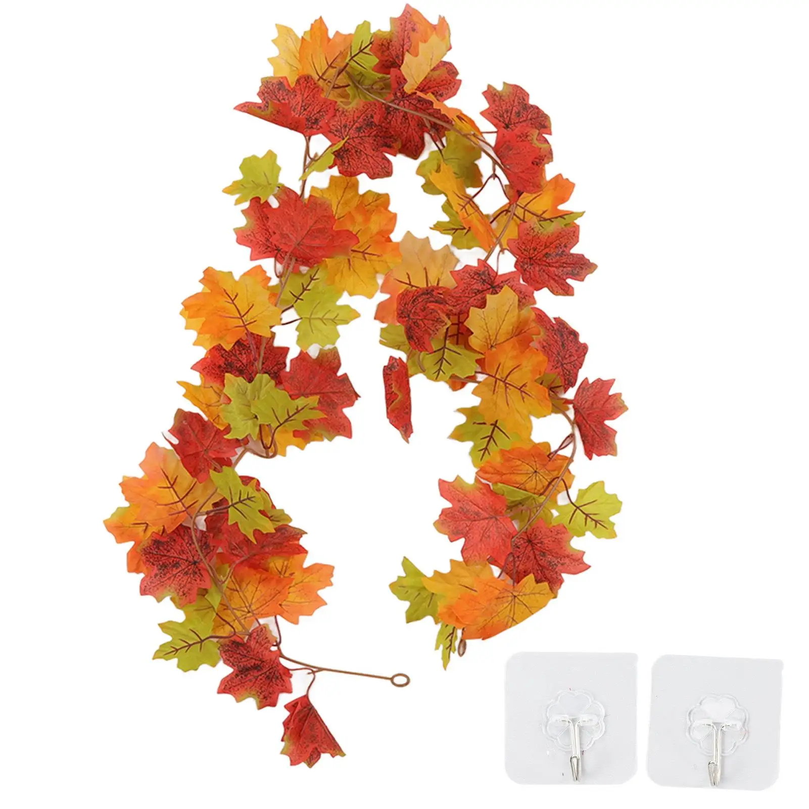 Handcrafted Artificial Fall Maple Garland – Easy Maintenance Autumn Decor for thanksgiving Gift