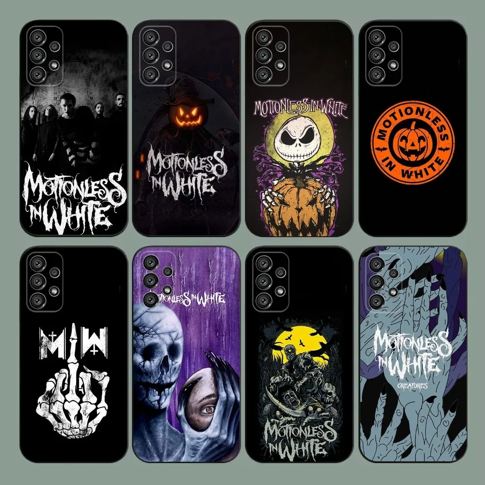 M-Motionless In Whites Phone Case For Samsung Galaxy A20,A21s,A22,A31,A32,A52,A53,A72,73,A80,A91 Soft Black Cover