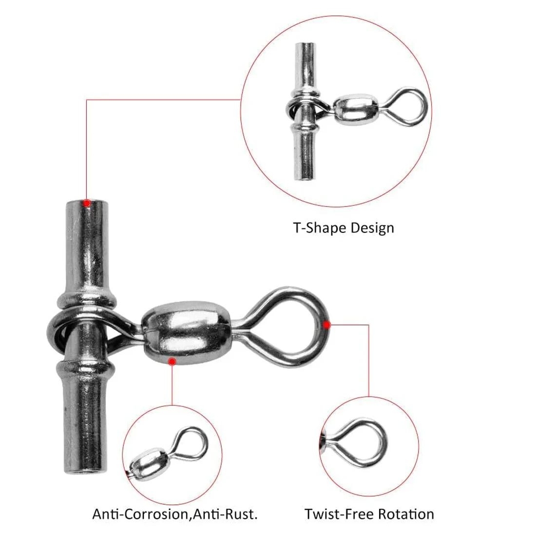 9 كجم 15 قطعة 3 طريقة الصيد يدور كم الثقيلة المياه المالحة T-شكل عبر خط قطب موصل كم صيد السمك #4