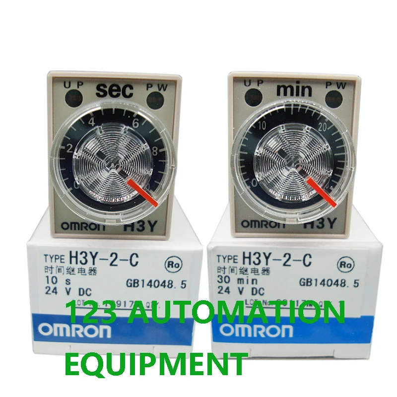 Authentic New Omron H3Y-2-C Miniature Solid-state Timer 24VDC 220VAC Time Relay 1S/5S/10S/30S/60S/3M/30M