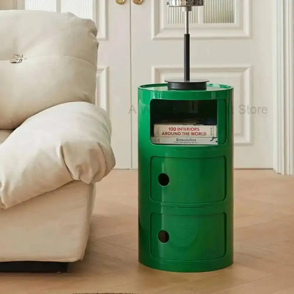 

Nordic Modern Nightstands Small Space Cute Round Drawers Bedside Table Mid Century Outdoor Table De Chevet Furniture Living Room