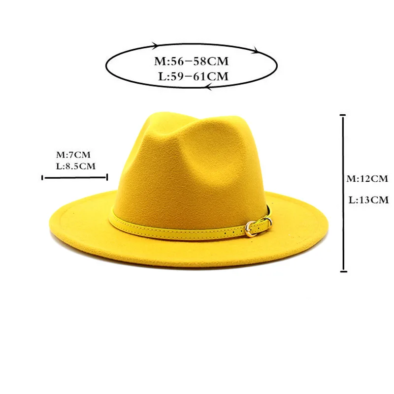AliExpress Men S And Women S European And American New Fashion Woolen Top Hat Flat Brim Broad Brimmed Hat Fedora Hat Felt Cap