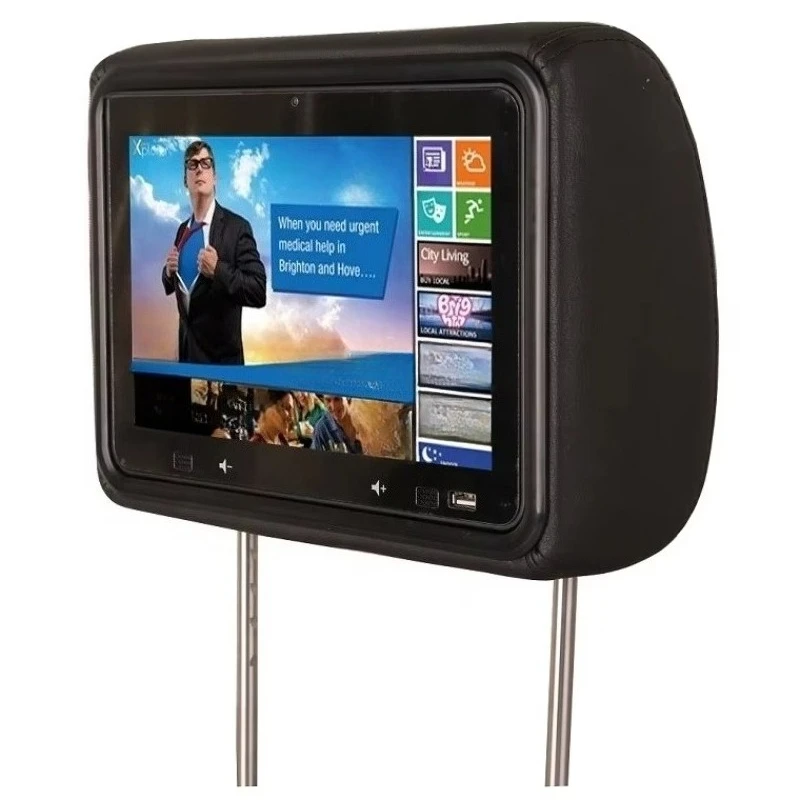 10 inch rear seat screen ads Android high definition touch TV passenger body sensor headrest display for taxi