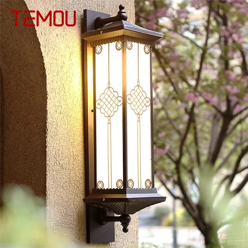 

TEMOU Contemporary LED Outdoor Wall Lamps Electric Simplicity Waterproof Balcony Hallway Courtyard Villa Gate Hotel