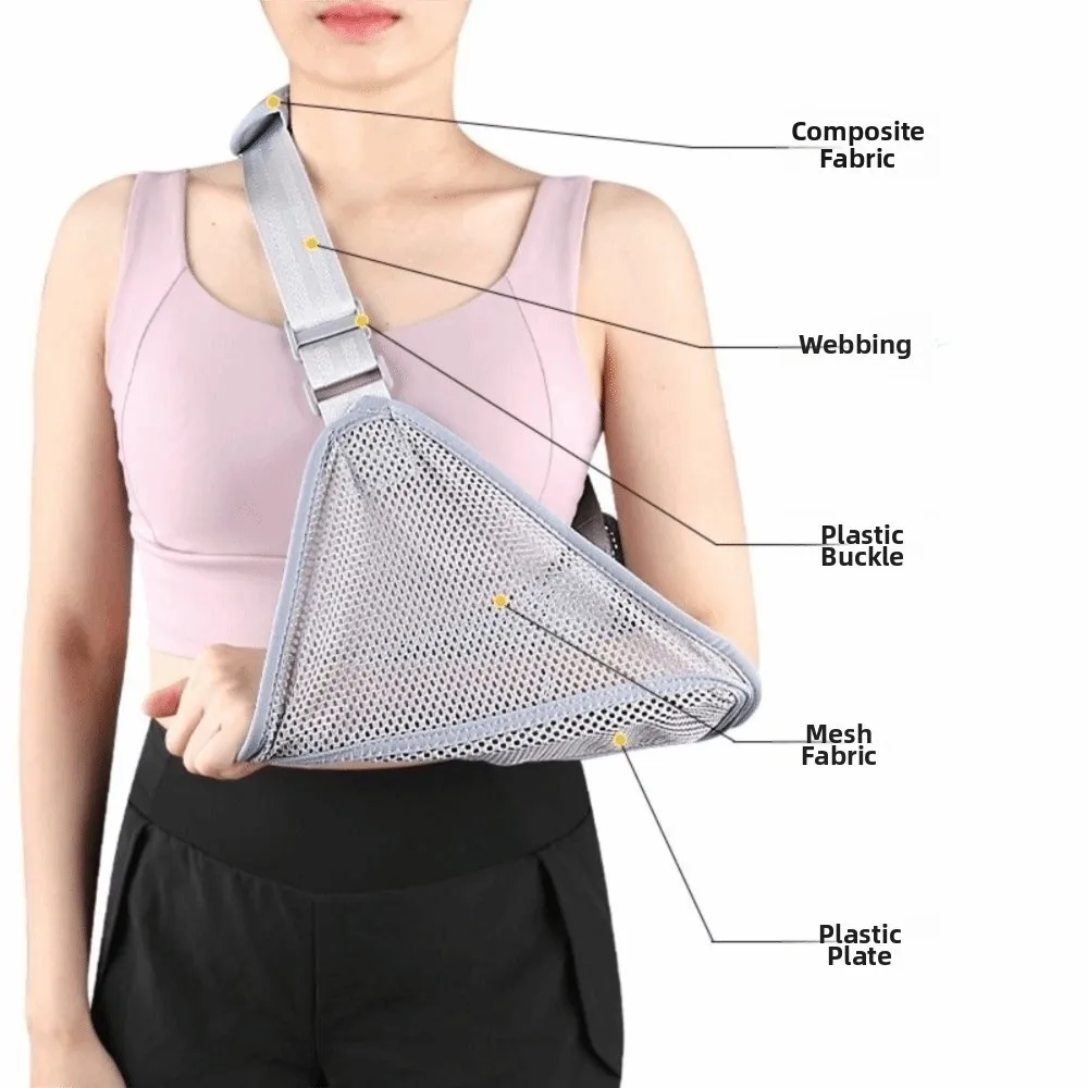 Adjustable Triangular Arm Sling Breathable Comfortable Shoulder Immobilizer Easy To Wear Thicken Shoulder Pad Forearm Brace