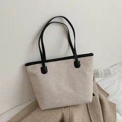 Ladies Fashion Canvas Bag Women's New Large Capacity Tote Bag Casual Student Shoulder Tote Bag