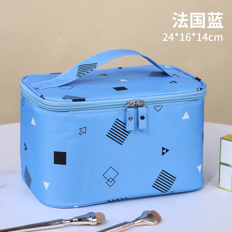 น่ารักรูปลักษณ์สูงแบบพกพาลายสก๊อตแต่งหน้ากระเป๋าขนาดใหญ่ความจุเครื่องสําอางค์กระเป๋าเดินทาง