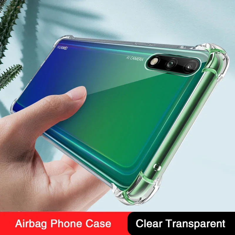 Transparent Silicone Case for Huawei Psmart P Smart Z S Pro Plus Smart+ 2018 2019 2020 2021 Airbag Shockproof Luxury Back Covers