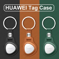 Huawei Tag Case Leather Keychain Protective Sleeve For Huawei Tag GPS Tracker Locator Protector Device Anti-lost For Pet Wallet