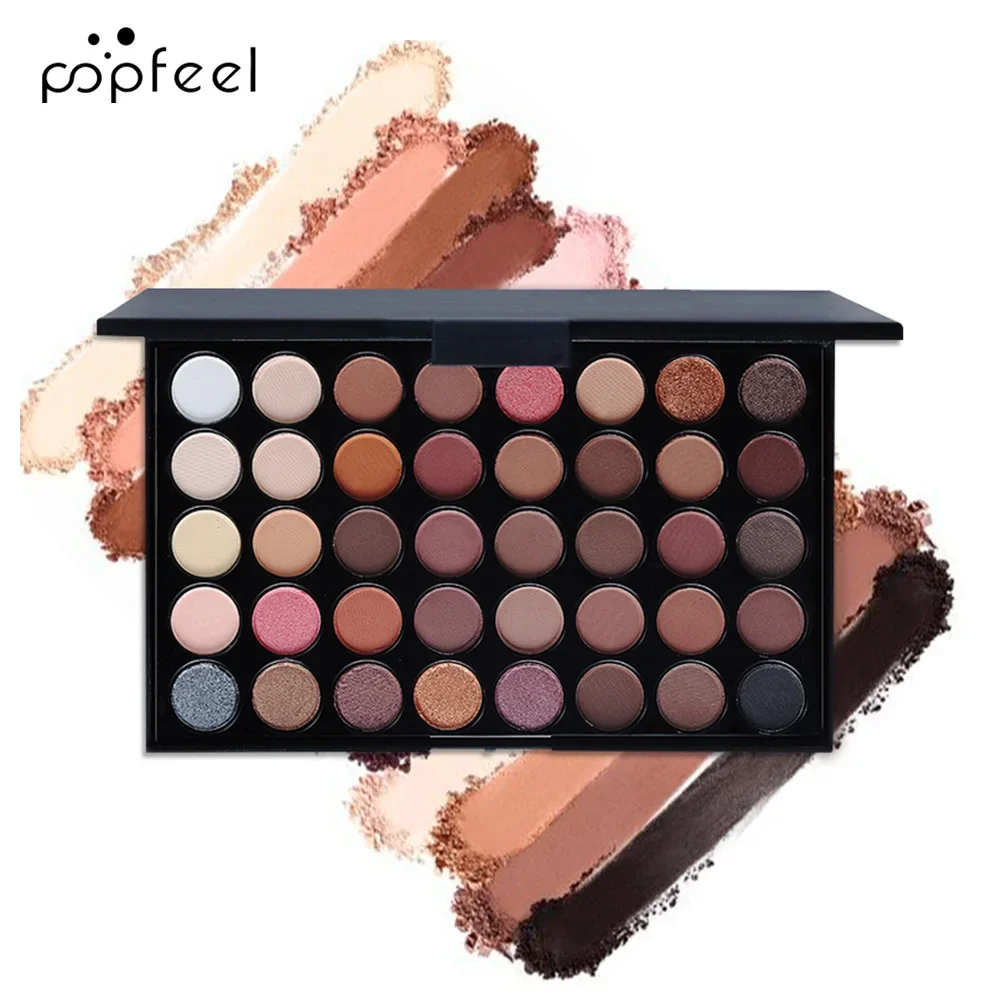 Popfeel-Kit Complet de Maquillage Tout-en-un pour Femme, Ombre à Paupières, Eyeblogueur, Eyeliner, Mascara, Brosse, Cadeau de Luxe