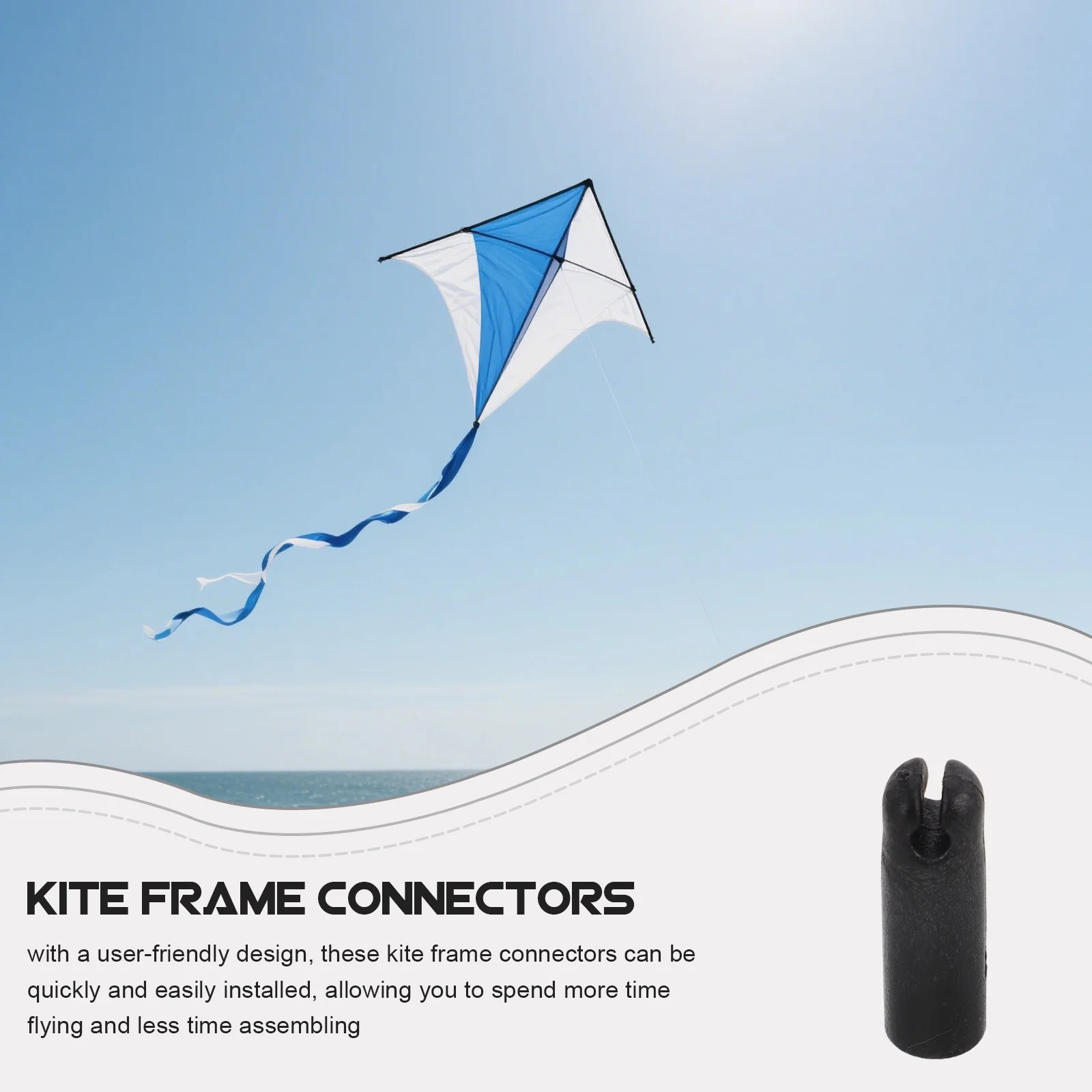 ตัวเชื่อมต่อโครงว่าวพลาสติก 10 ชิ้น อะไหล่ทดแทน อุปกรณ์ซ่อมแซม DIY อุปกรณ์สร้างว่าวกีฬาอเนกประสงค์