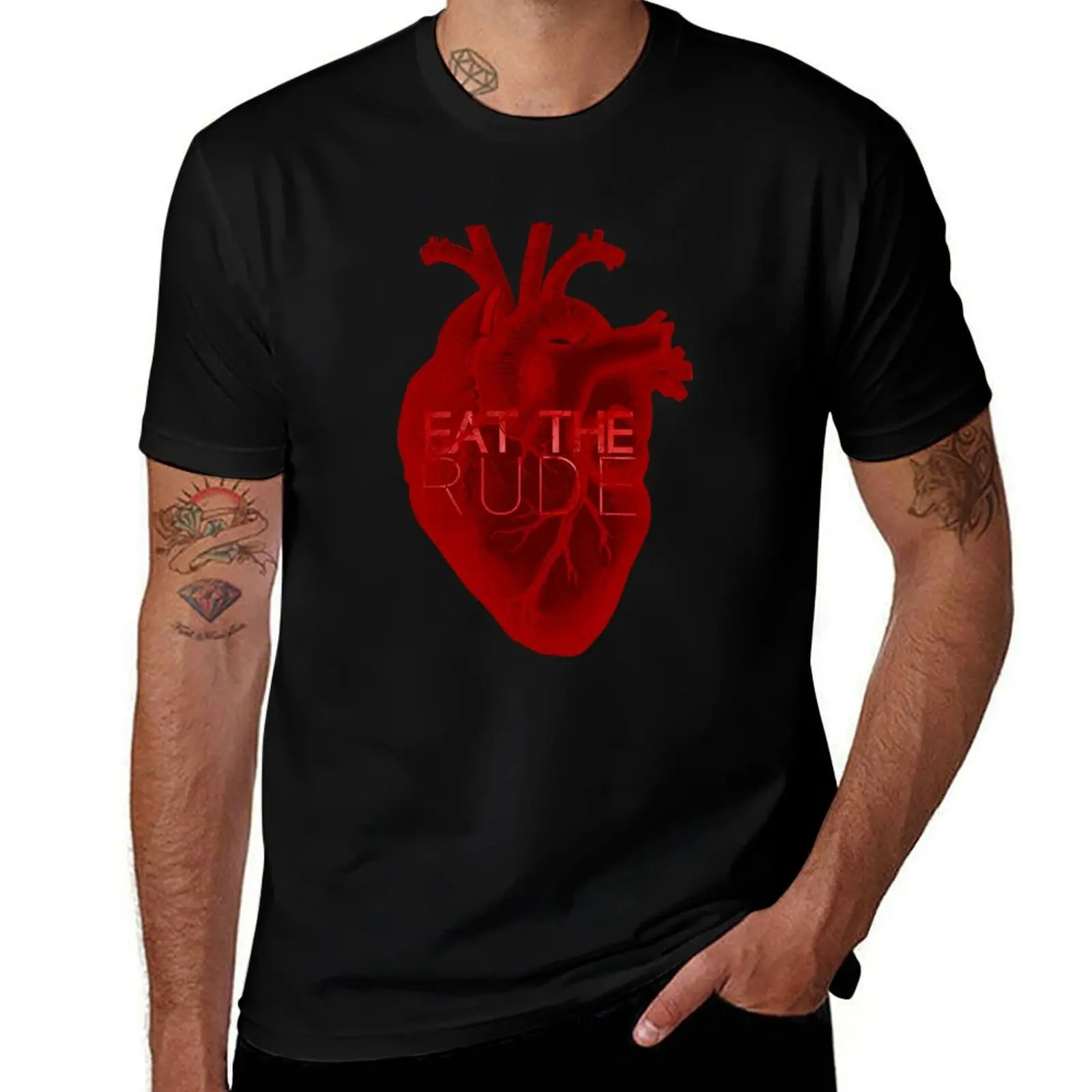 Eat the Rude (Heart) T-Shirt Plus Size Summer Casual T-Shirt