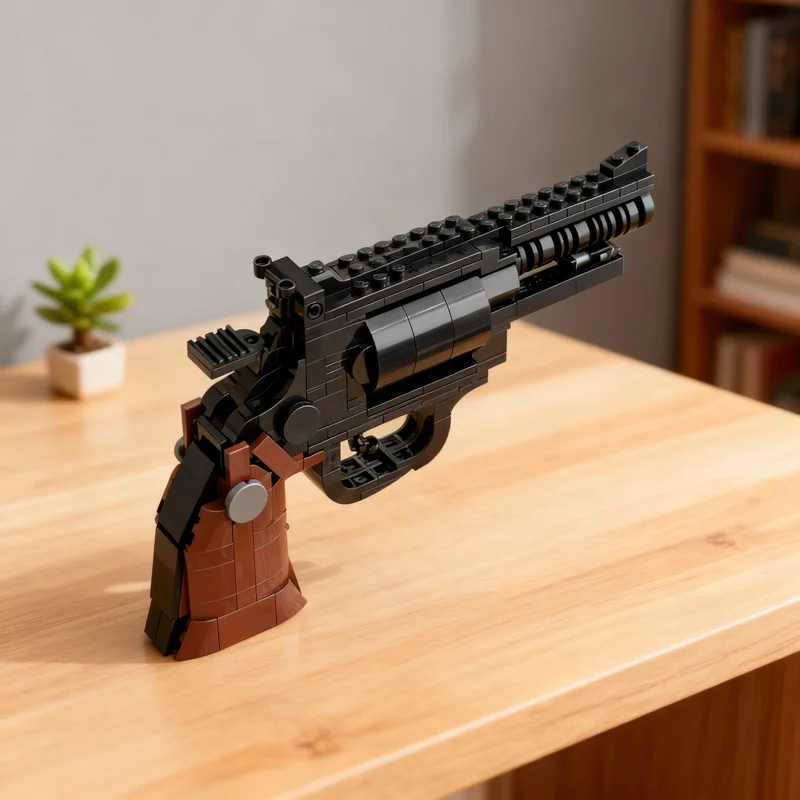 295pcs MOC Creator Creator Expert S&W.44 Magnum Revolver Model Building Blocks Birthday Brick Creative Assemble Art Collection