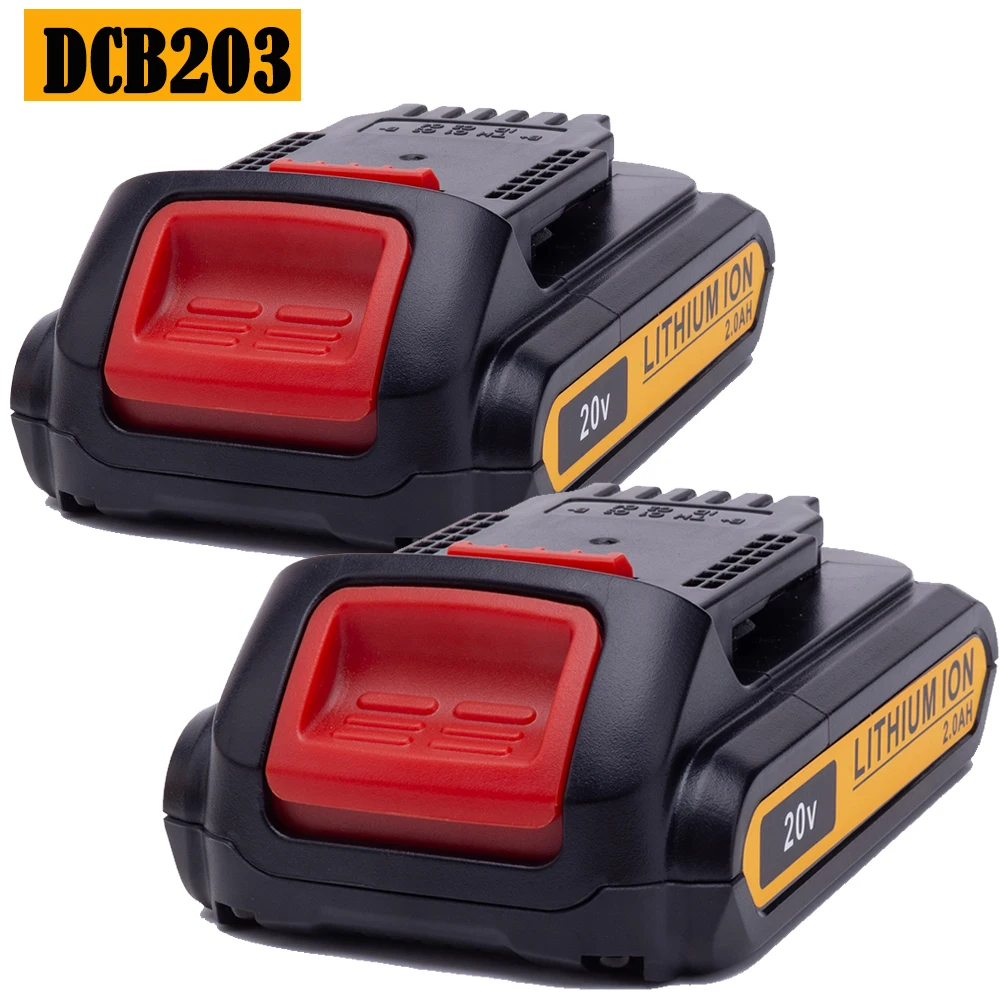 1 pz 20V DCB203 sostituzione per DeWalt 2.0Ah 20V Max batteria al litio batteria utensile elettrico