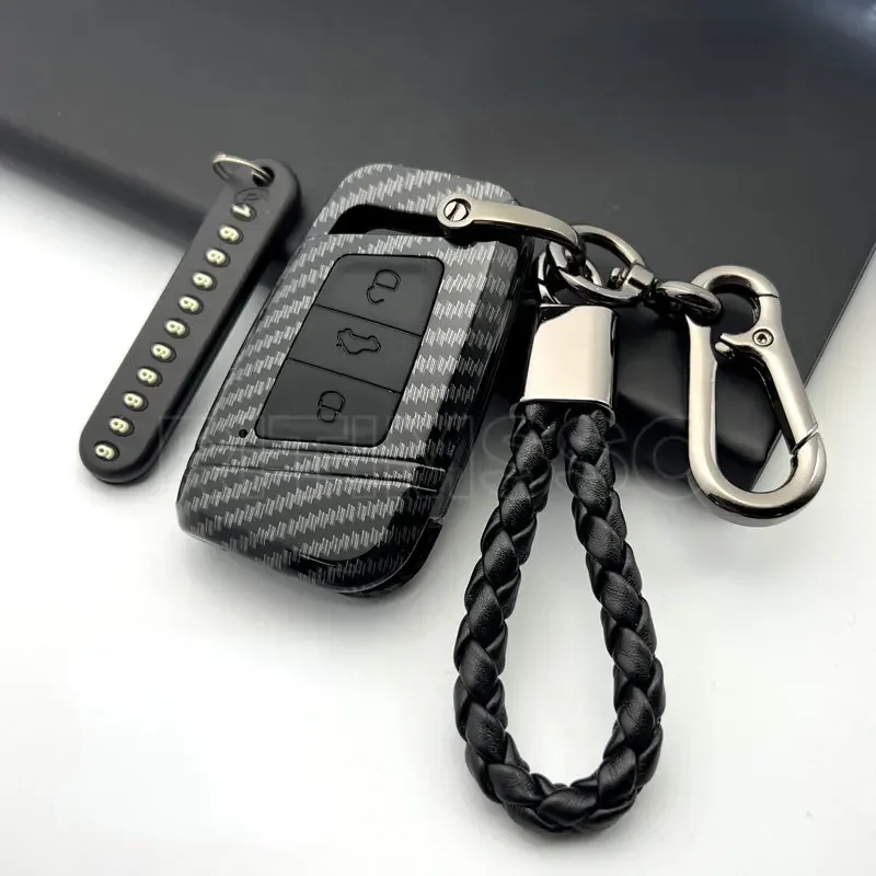 

Карбоновый чехол для дистанционного ключа автомобиля для Volkswagen Passat B8 Magotan для Skoda Kodiaq Superb A7 Smart Keyless