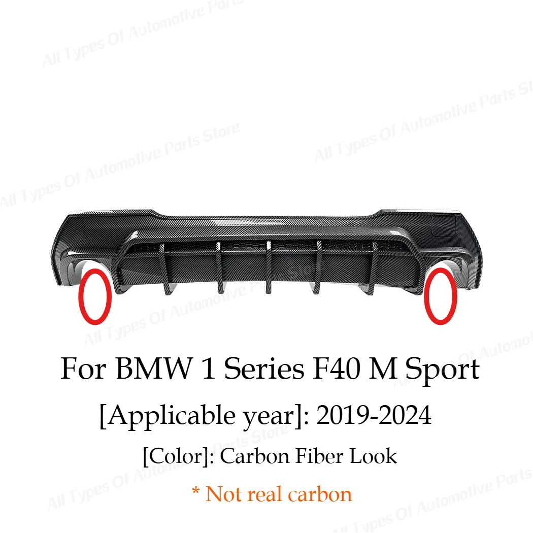 Voor BMW 1 Serie F40 118i 120i 128ti 2019-2024 M Sport Achterbumper Diffuser Lip Refit Lagere splitter Plaat Auto-onderdelen Body Kit